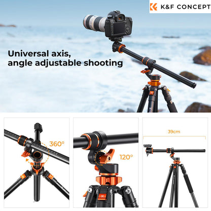 K&amp;F Concept T254A7 Tripod | PH-28L Head | Monopod Option | Cross Arm | KF09.119