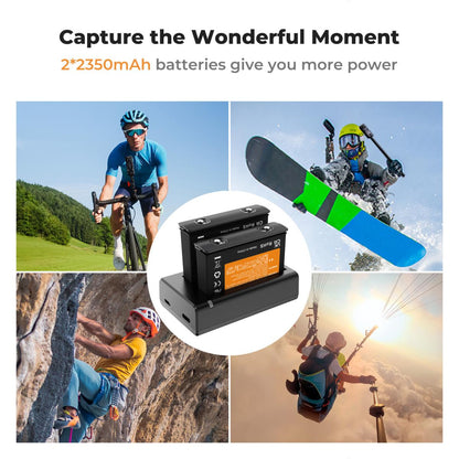 K&amp;F Concept 2 Pack Batteries &amp; Charger for Insta360X4