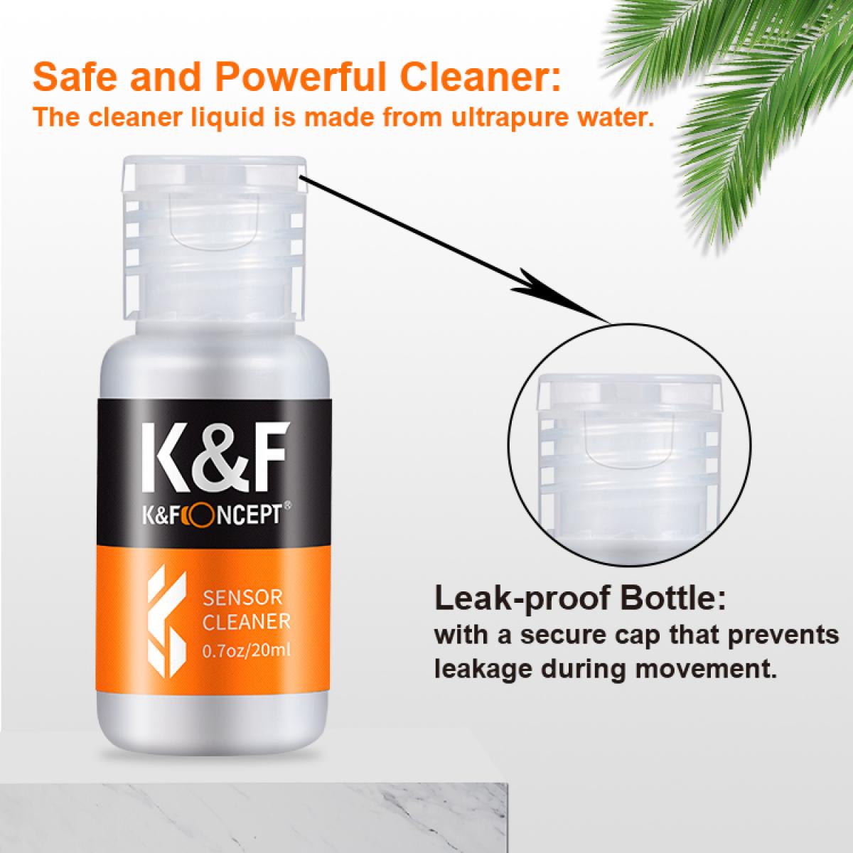 K&amp;F 10 X 24mm Full Frame Camera Sensor Cleaning Swab Kit + 20ml Cleaning Fluid