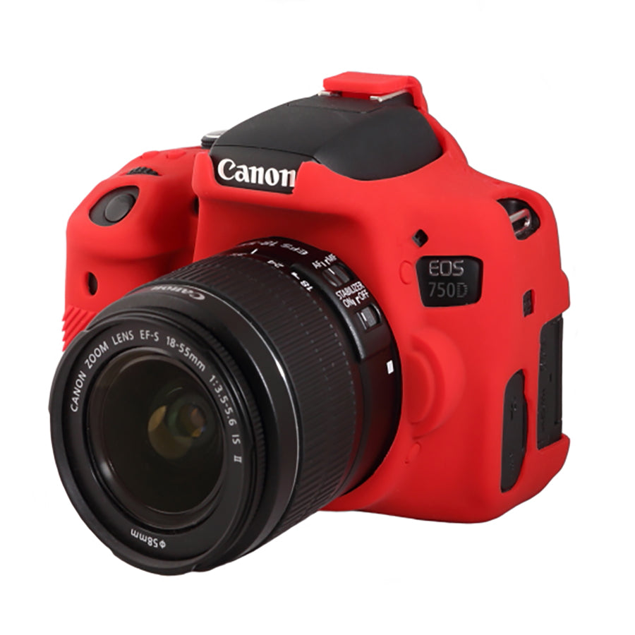 easyCover - Canon 750D DSLR - PRO Silicone Case - Red – ECC750DR