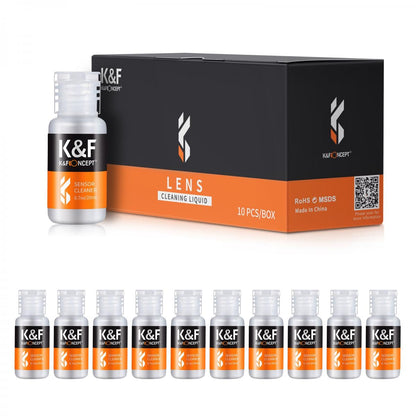 K&amp;F Concept 10 Pack 20ml Cleaning Liquid for Lenses, Sensors, Glasses etc.