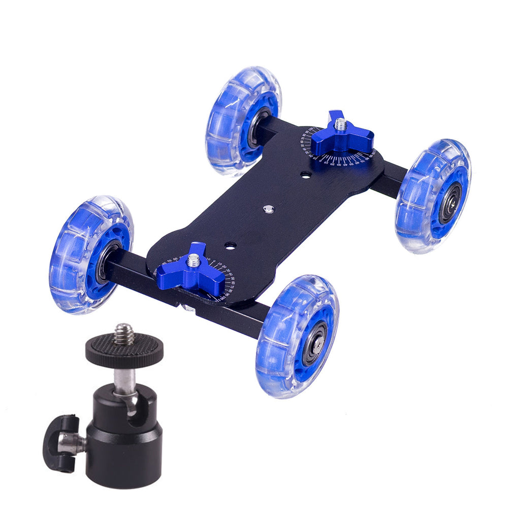 E-Photo 4 Wheel Dolly Cart &amp; Ballhead for Stable Video Recording - EPHK087