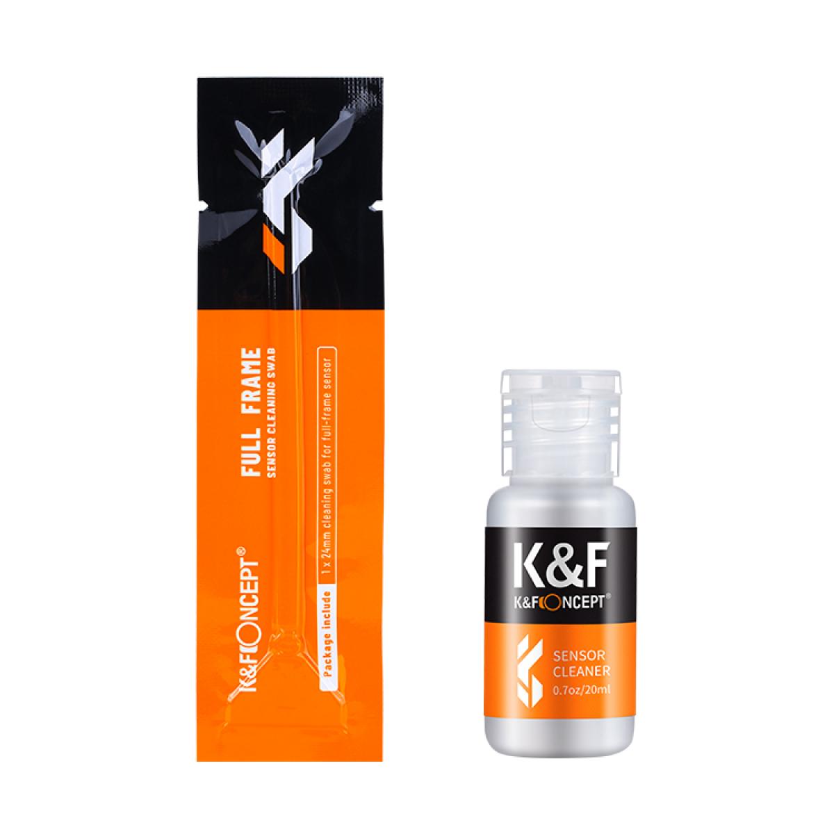 K&amp;F 10 X 24mm Full Frame Camera Sensor Cleaning Swab Kit + 20ml Cleaning Fluid