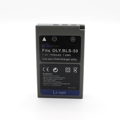 E-Photographic 1050 mAh Lithium Replacement Battery for Olympus BLS-50 - EPHBLS50