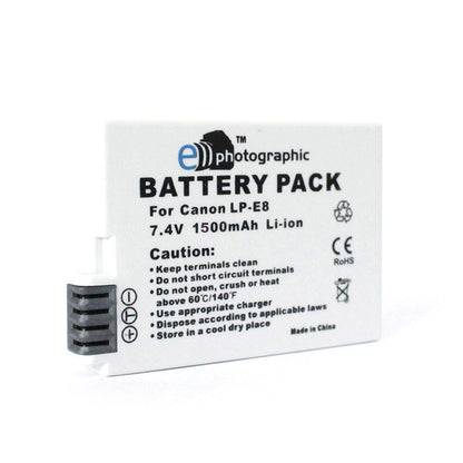 E-Photographic 1500 mAh Lithium Battery for Canon LP-E8