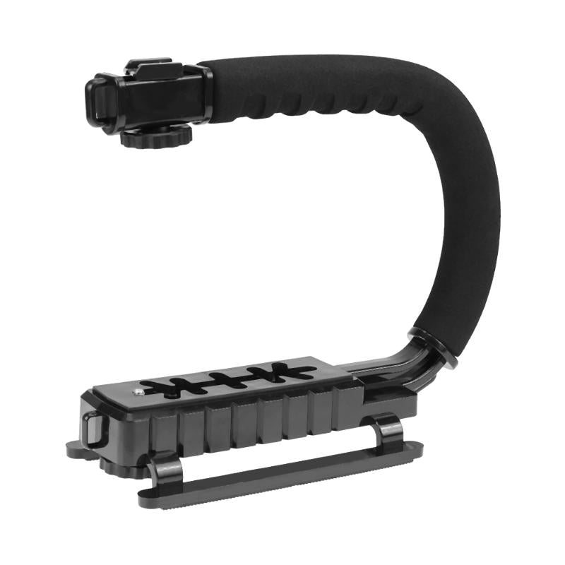 E-Photographic U-Type Video Stabiliser Handle with 1 hotshoe for DSLR, Mirrorless Camera or Camcoder - EPHK140