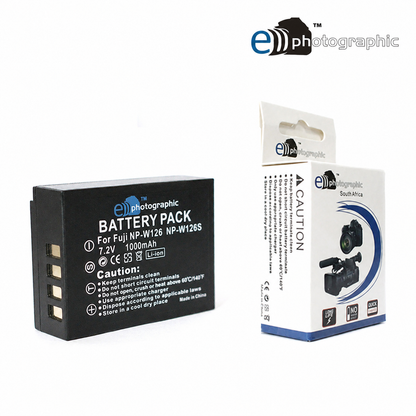 E-Photographic 1100mAh Lithium Battery for FujiFilm W126/S - EPHNPW126S