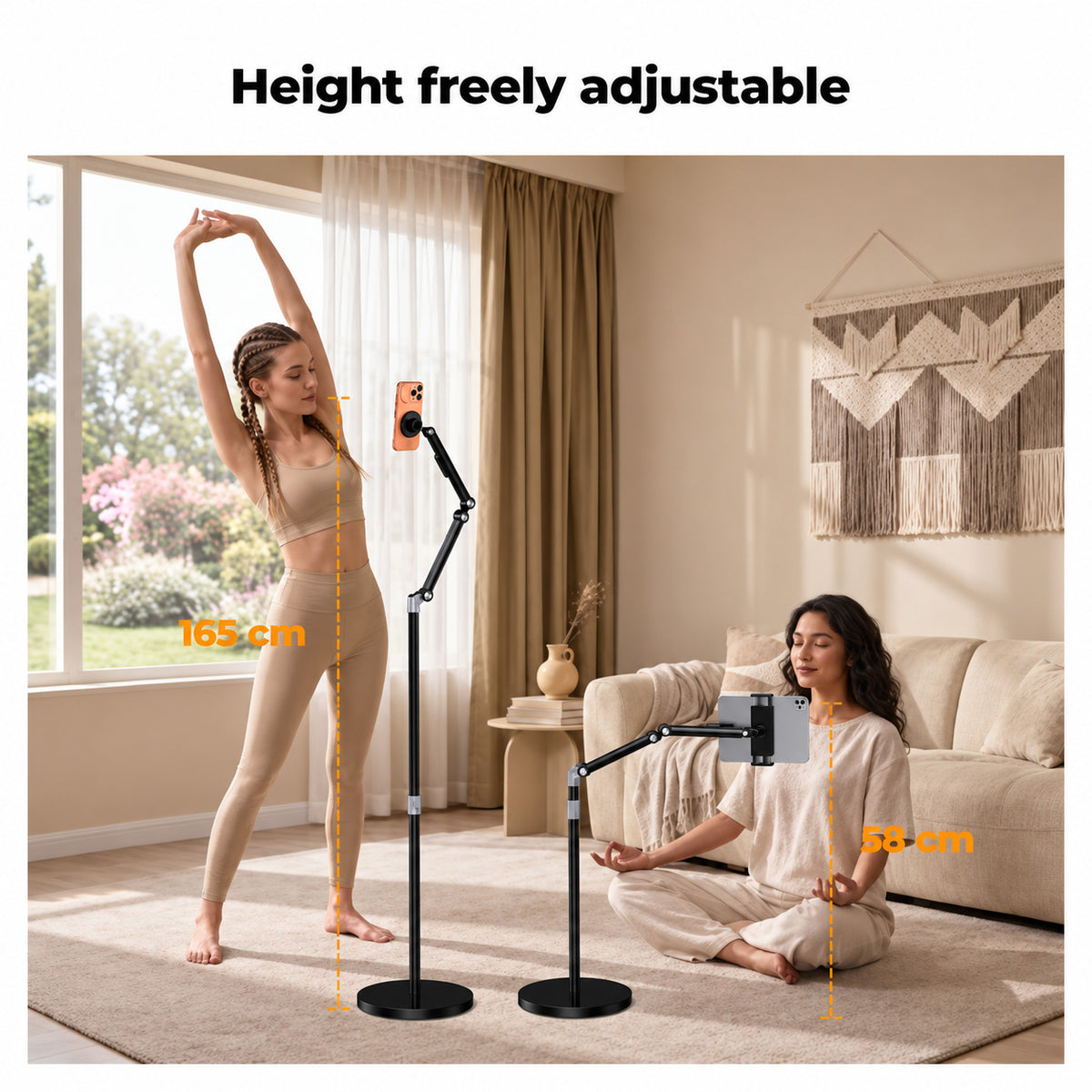 K&amp;F Concept Floor Tablet Stand &amp; Phone Holder with 2.89kg Weighted Base