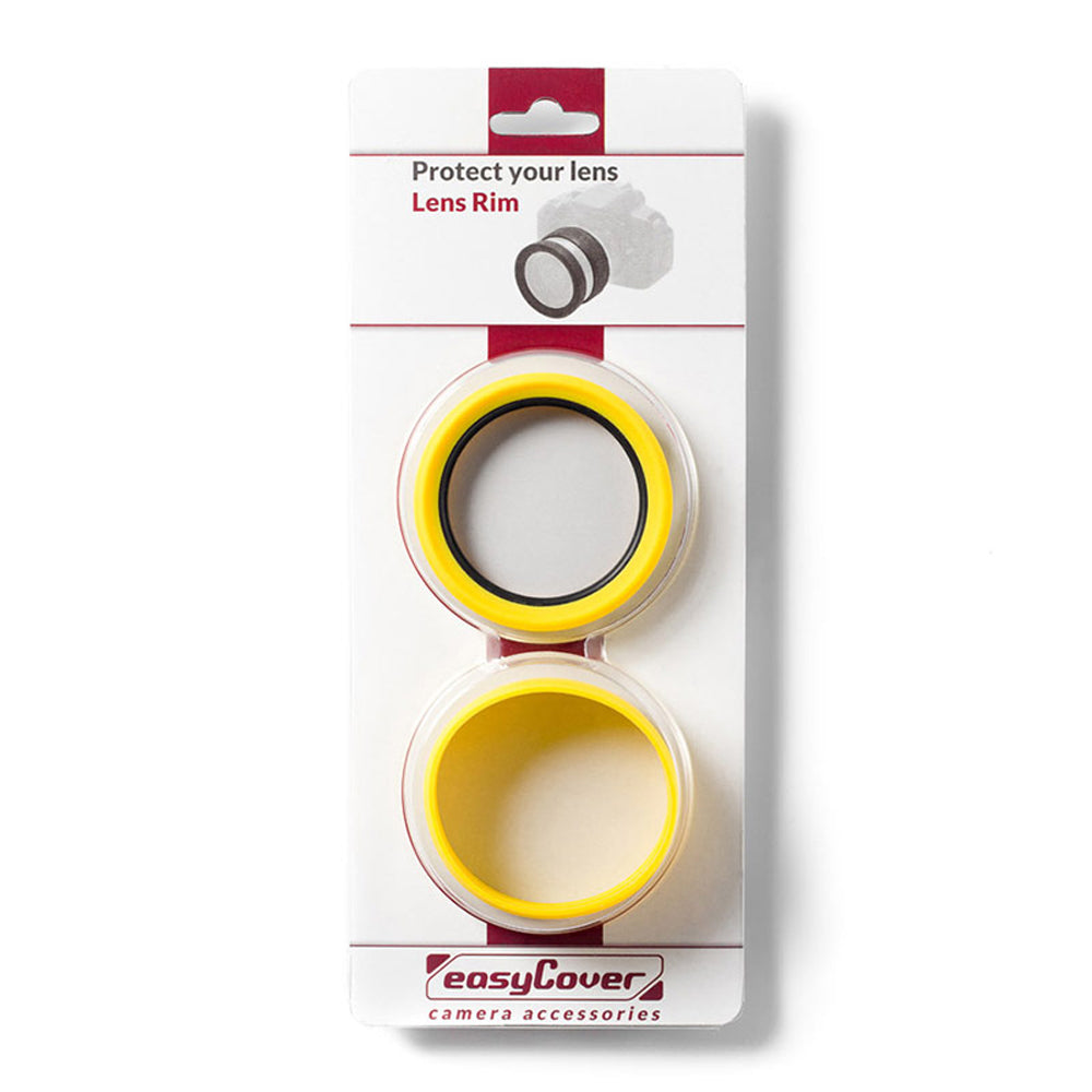 easyCover PRO 62mm Lens Silicon Rim/Ring &amp; Bumper Protectors Yellow - ECLR62Y