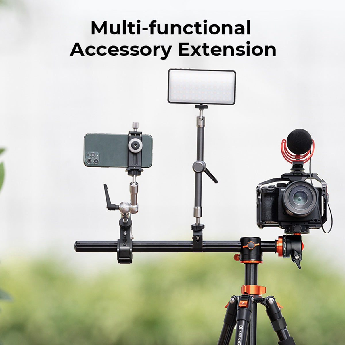 K&amp;F 2.4 m Aluminium Video Tripod with Detachable Monopod &amp; 360° Ball Head