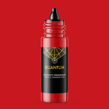 Quantum Premium Tattoo Ink - 1oz Naughty Redheads (Bright Crimson Red) 30ml