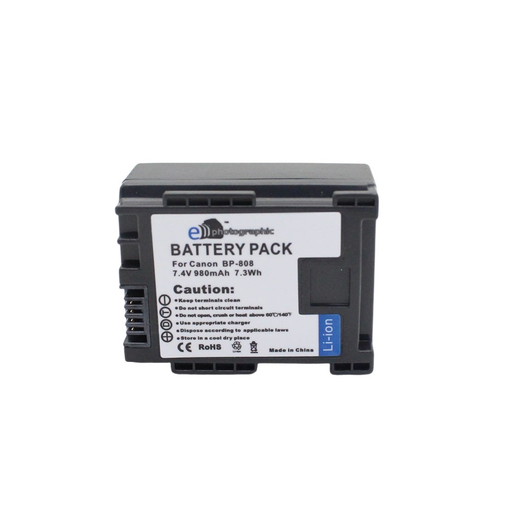 E Photographic BP-808 980mAh Battery for Canon