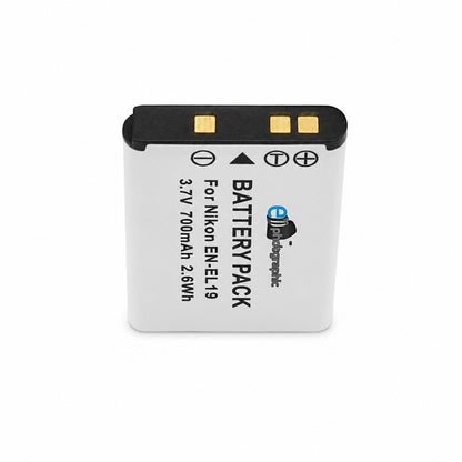 E-Photographic EN-EL19 700mAh Li-Ion Replacement Battery for Nikon Coolpix Digital Cameras