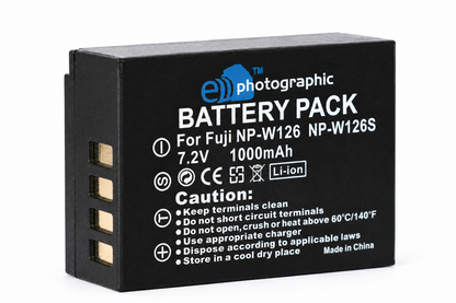 E-Photographic 1100mAh Lithium Battery for FujiFilm W126/S - EPHNPW126S