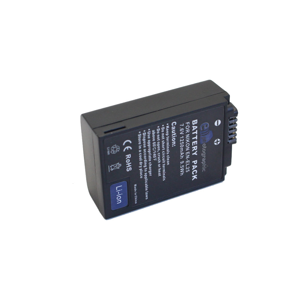 E-Photographic 1250mAh Lithium Battery for Nikon Z50 Mirrorless Camera EPHENEL25