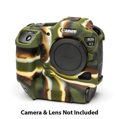 easyCover PRO Silicon Camera Case for Mirrorless Canon R3 - Camouflage - ECCR3C