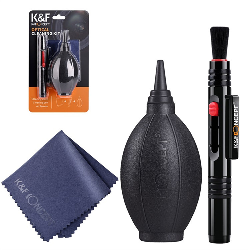 K&amp;F Camera 3 in 1 Cleaning Kit - Cleaning Pen, Air blower &amp; Cloth  SKU-1694