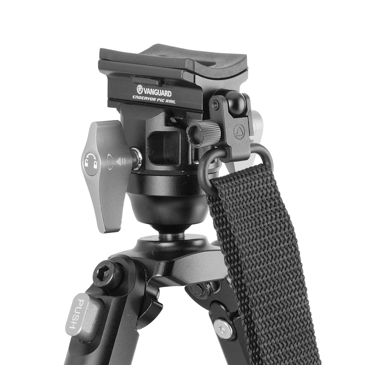 Vanguard EQ-Precision 3QS A Aluminium Gun Bipod with Ball Head &amp; Pic Rail Adapter (33–69cm)