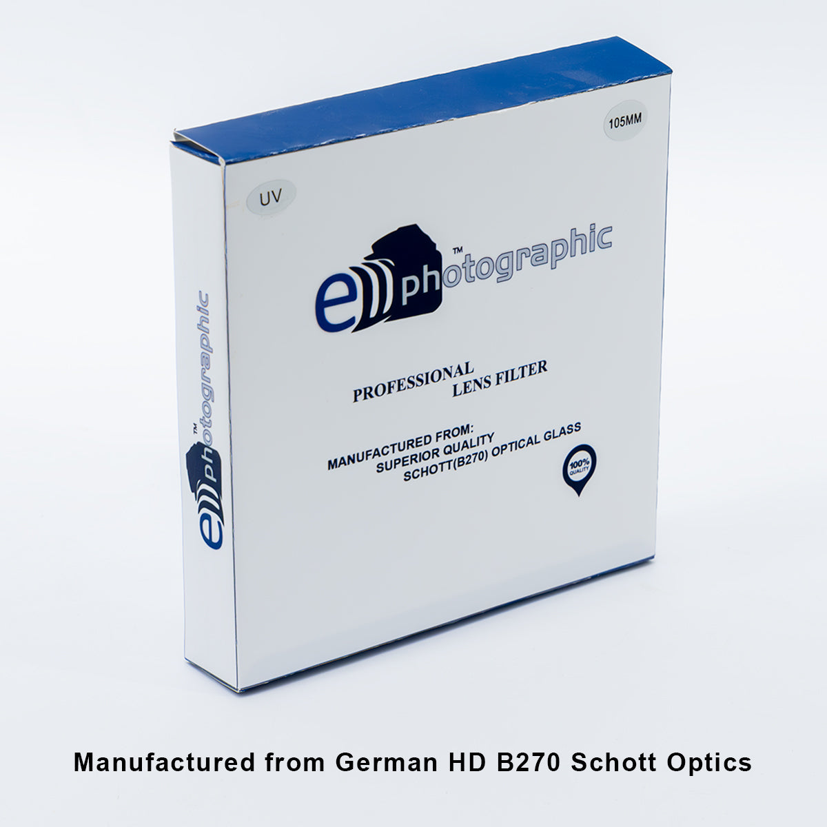 E-Photographic PRO 105 mm Multicoated UV Filter-German HD B270 Schott Optics