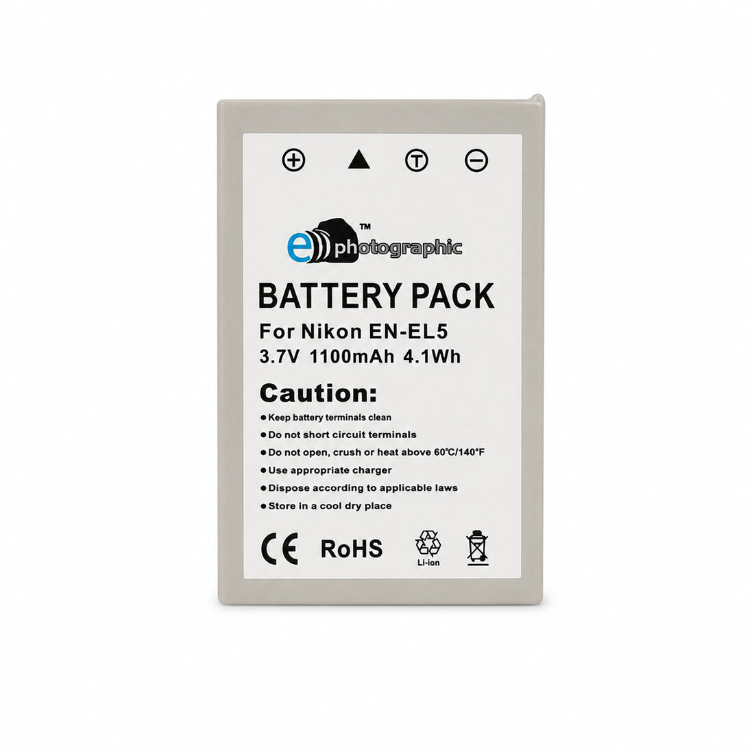 E-Photographic EN-EL5 1100mAh Li-Ion Replacement Battery for Nikon Digital Cameras
